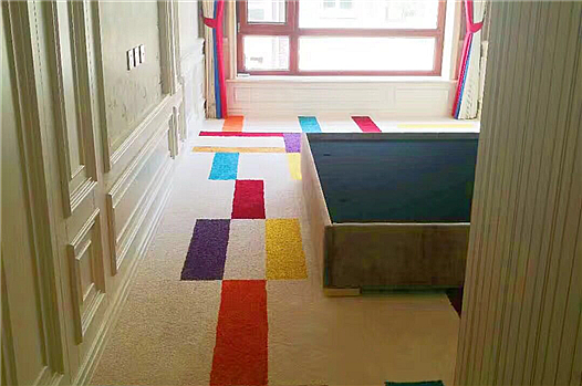 清新靚麗臥室拼塊毯鋪裝